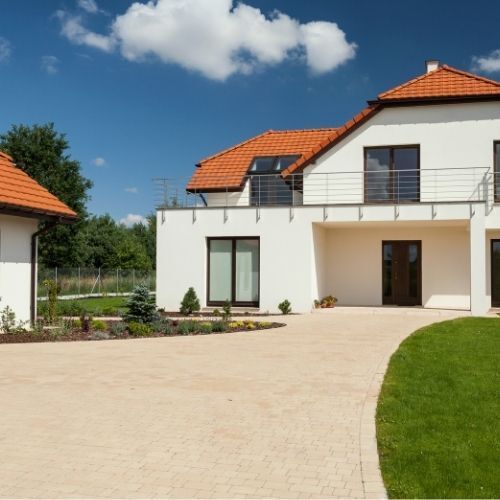 White painted house with external paint colour, external wall paint,  Oadby and Wigston