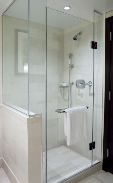 One of our beautiful frameless shower screens in Gawler