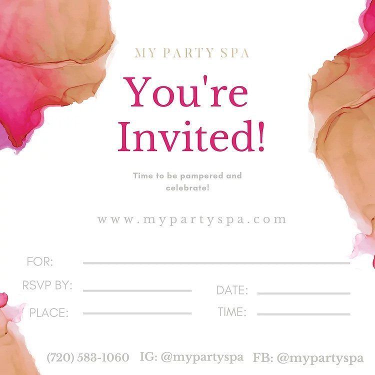 Invitation — Centennial, CO — My Party Spa