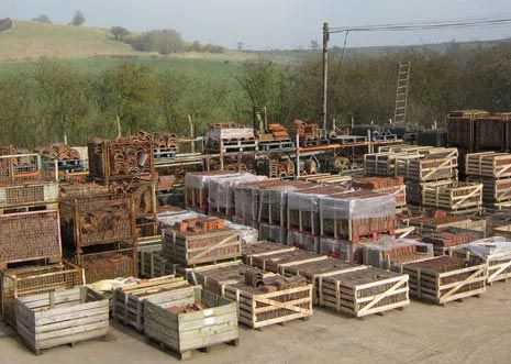 Aerial view of Roofing supplies