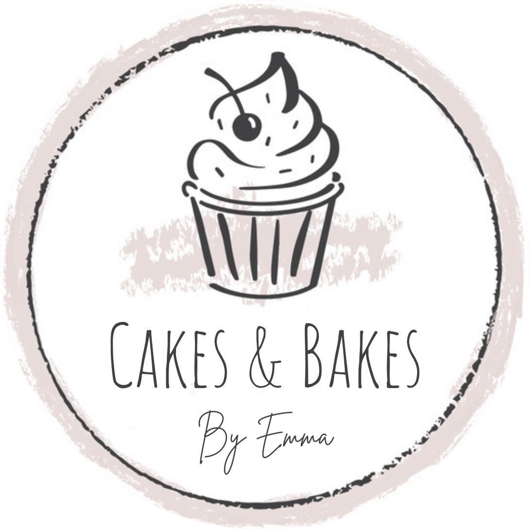 A logo for cakes and bakes by emma