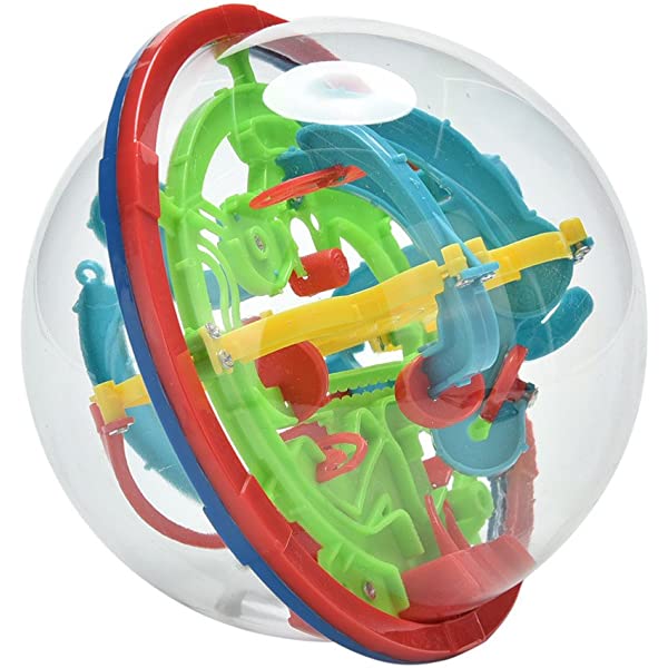 Plastic ball with a maze inside