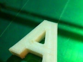 Picture of a 3D-printed capital letter A