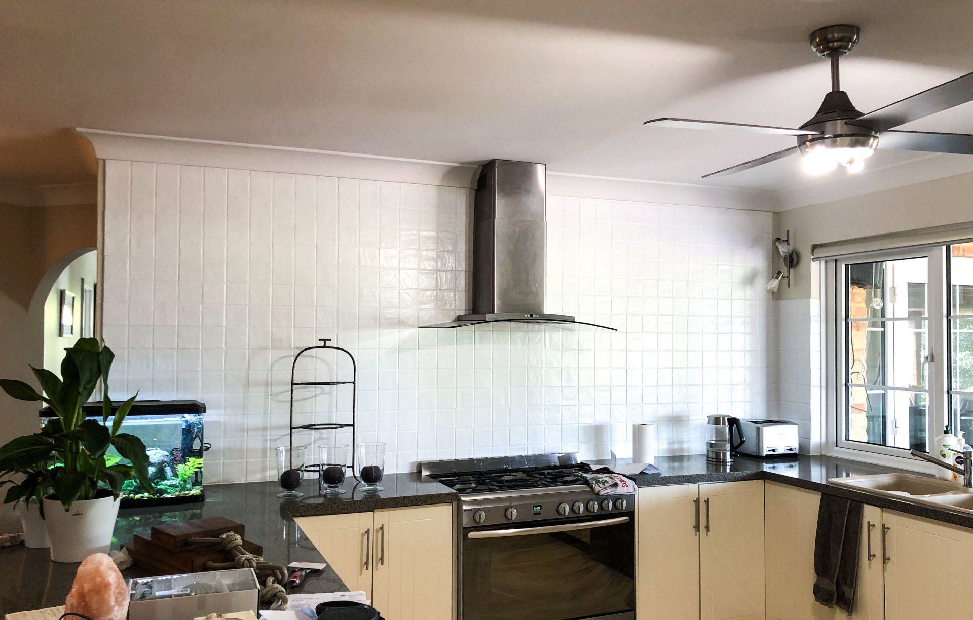 modern kitchen walls painted by ABC Paint & Deco