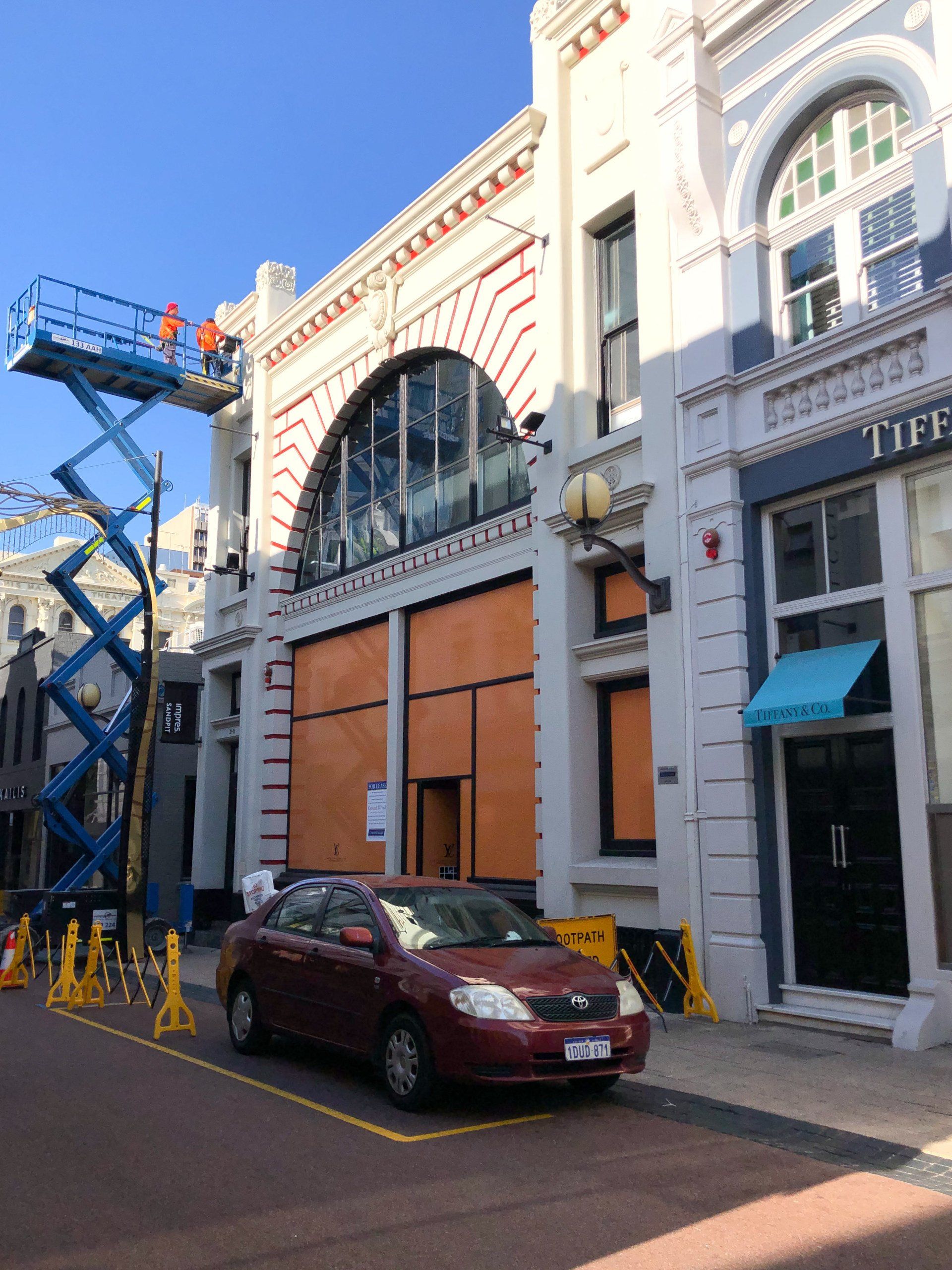 front of old perth cbd building painted by ABC Paint & Deco