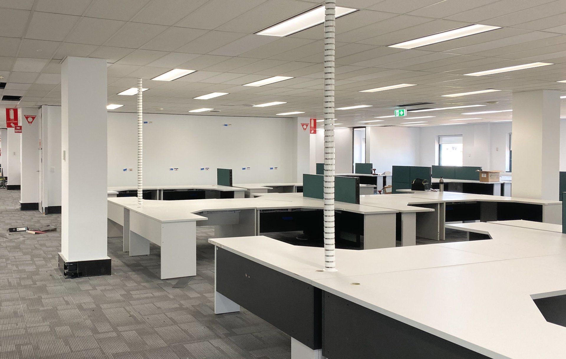 internal walls of open plan office painted white by ABC Paint & Deco
