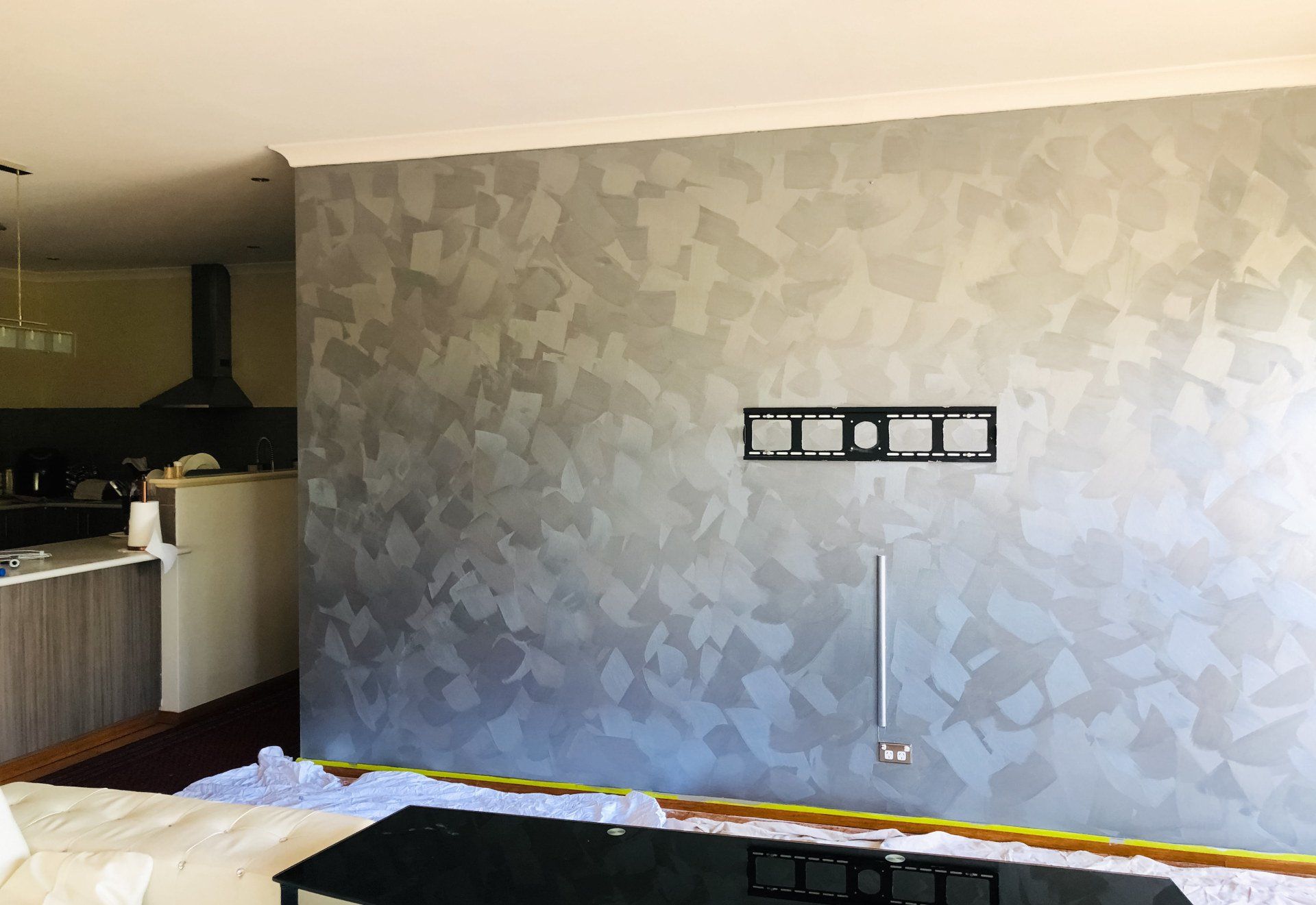 suede design effect on residentail wall painted by ABC Paint & Deco