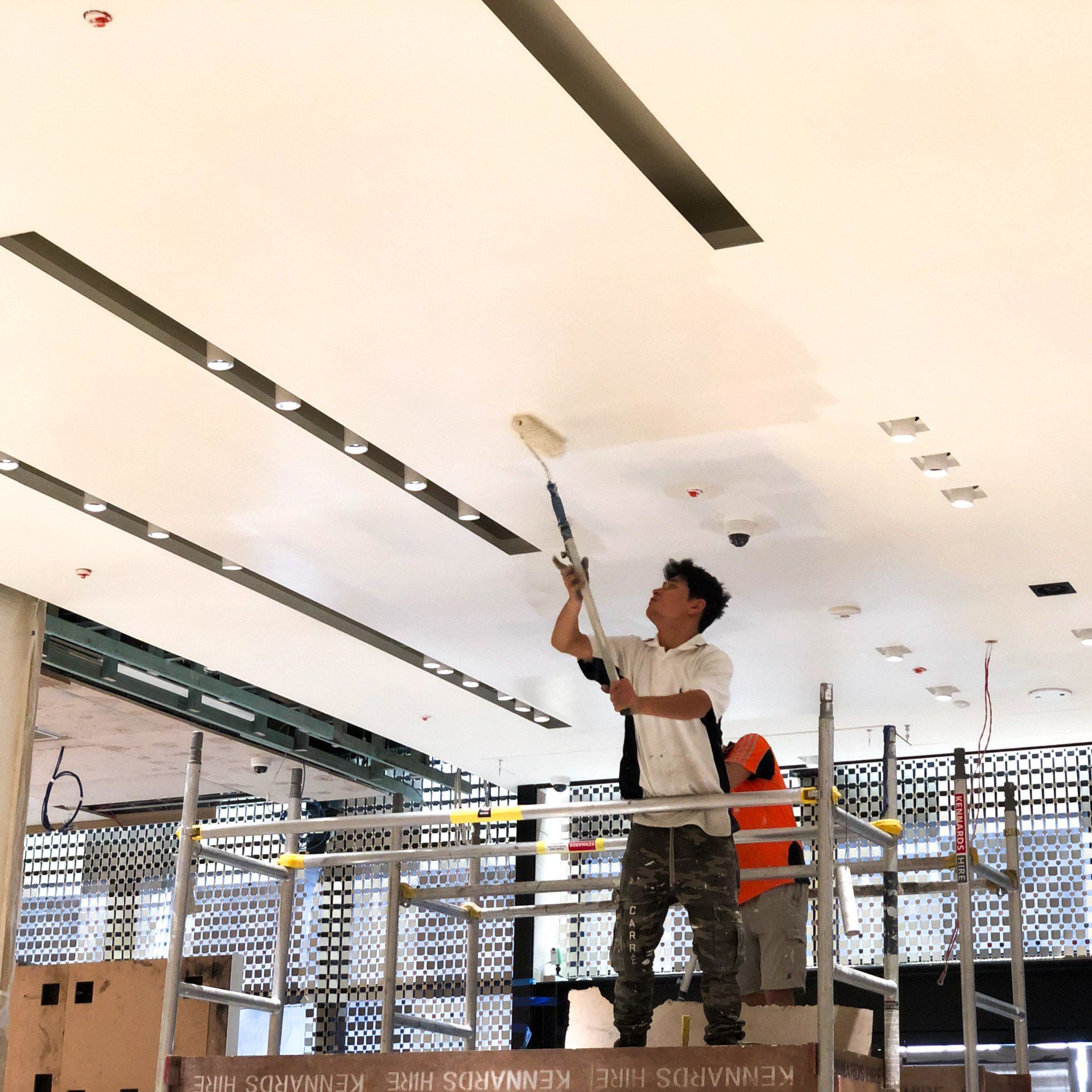 internal ceilings of retail shop painted by ABC Paint & Deco