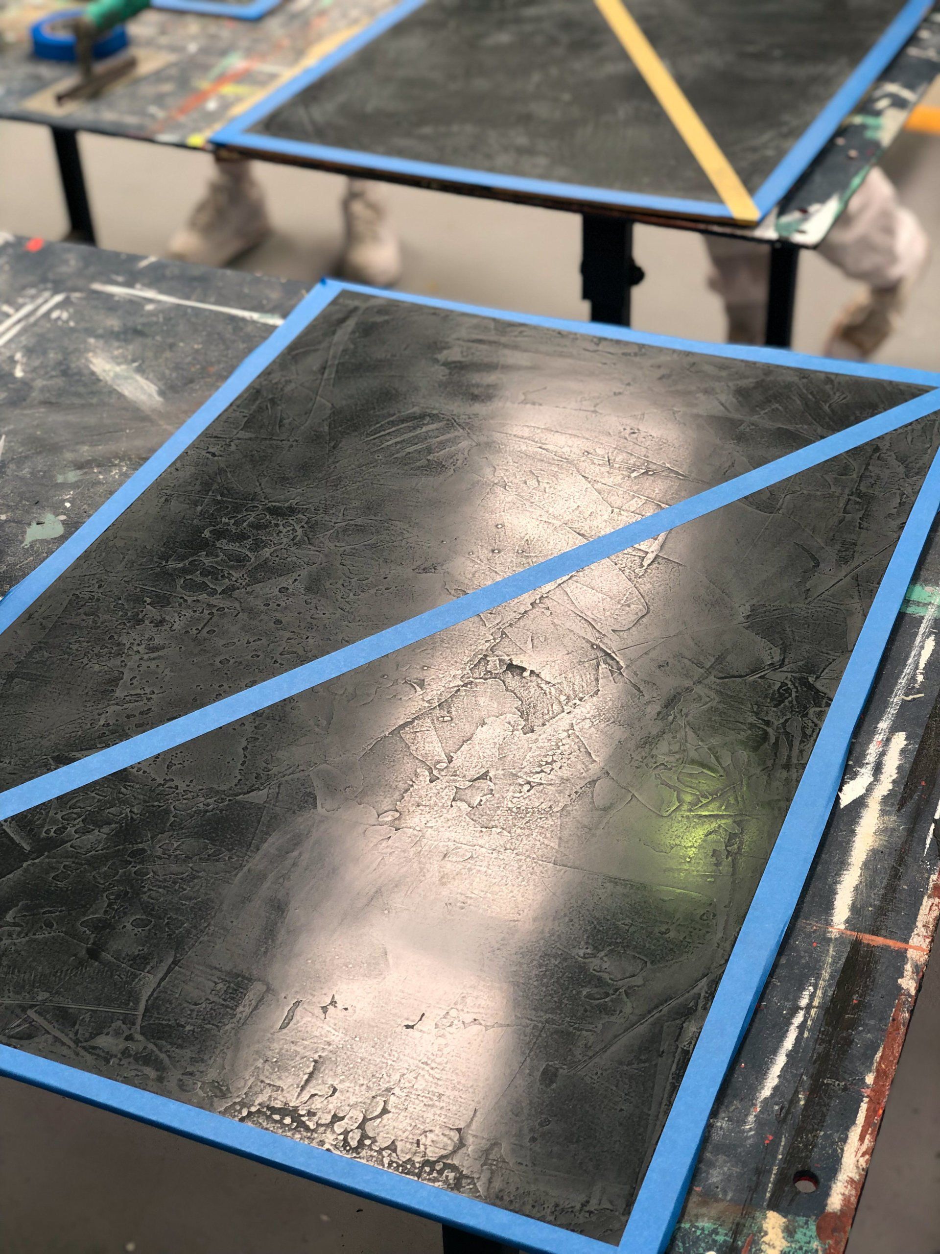 black paint effects on door by ABC Paint & Deco