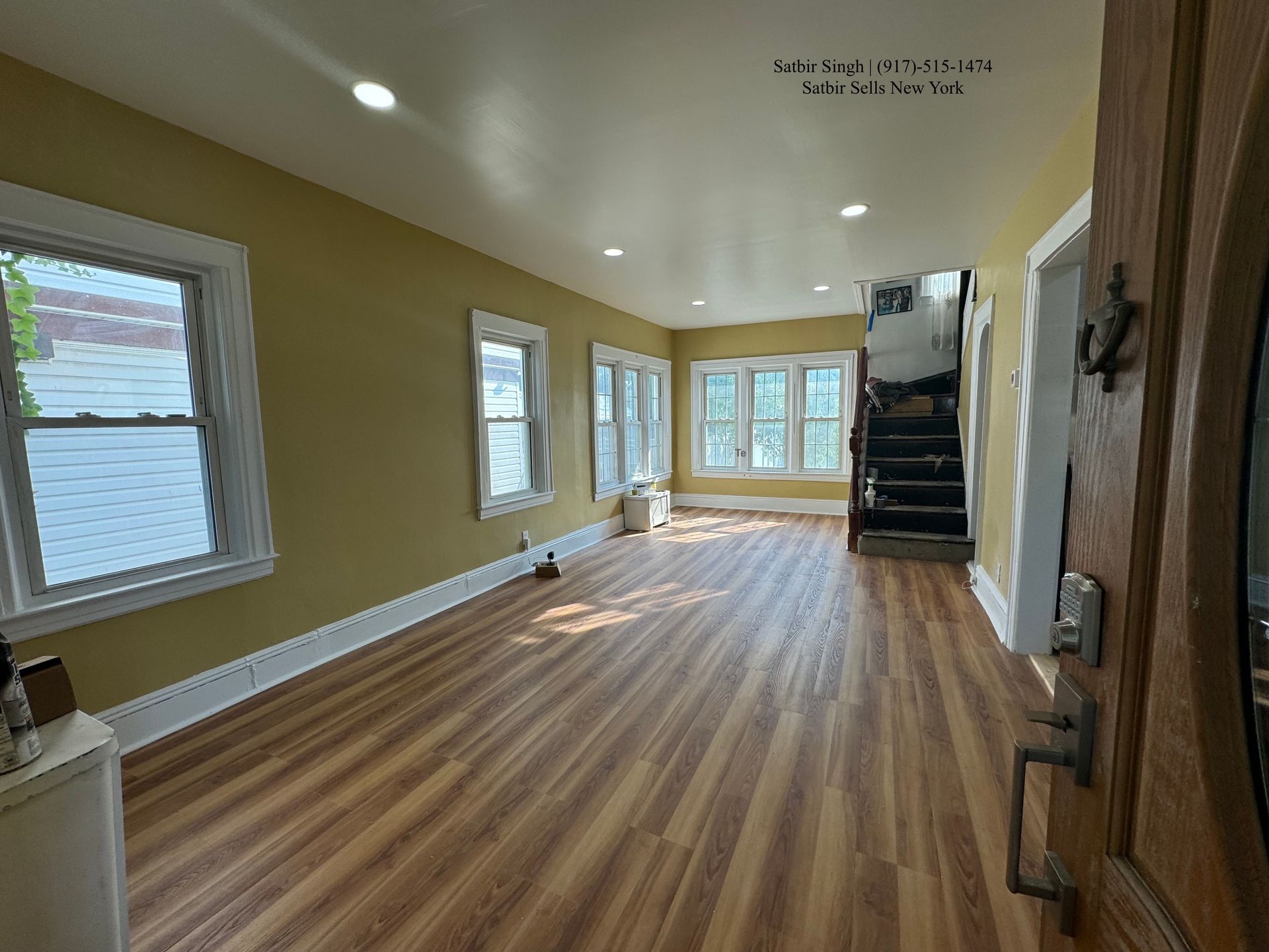 renovated home for sale with new floor and walls and lighting for sale by satbir 917-515-1474