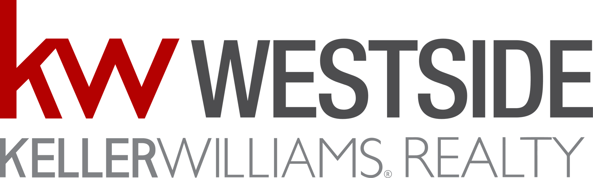 Logo for KW Westside Keller Williams Realty. Red KW initials and