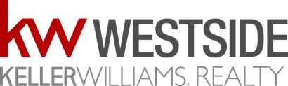 Logo for KW Westside, Keller Williams Realty. Red KW letters, grey 