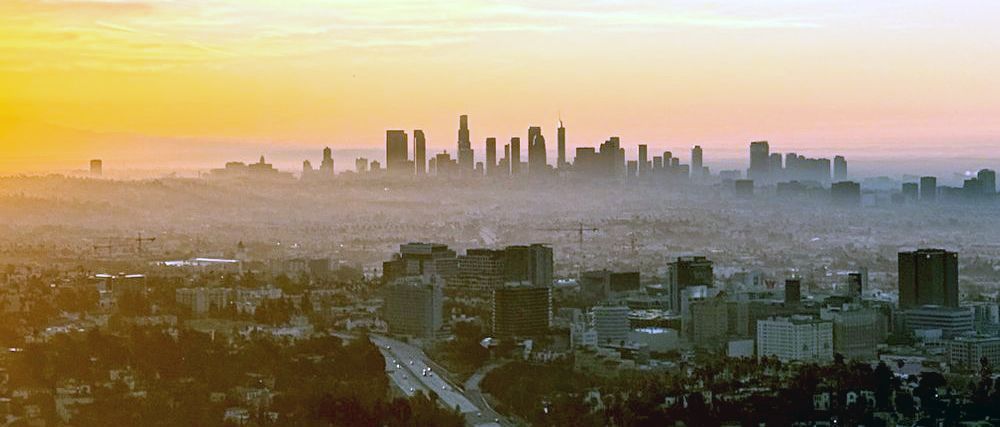 West Lost Angeles sunset and fog