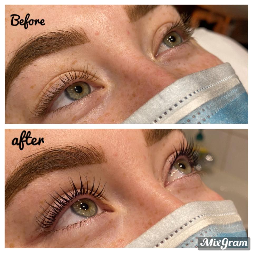 Lashes before and after images