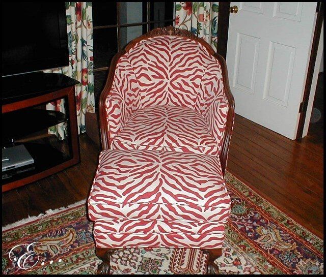 Red and White Chair