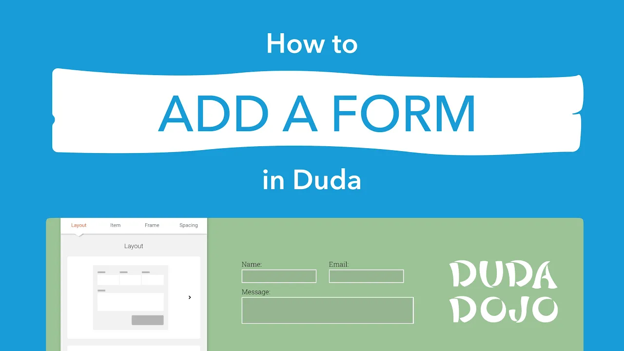 how to add a form in duda