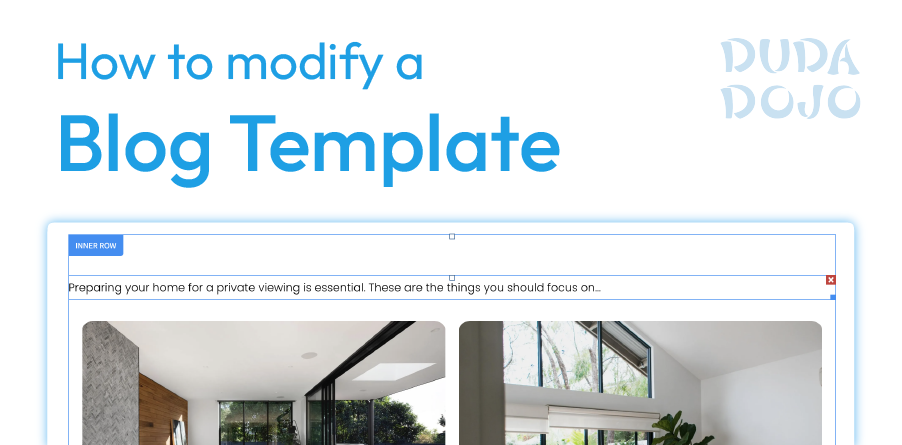 how to modify a duda blog templat