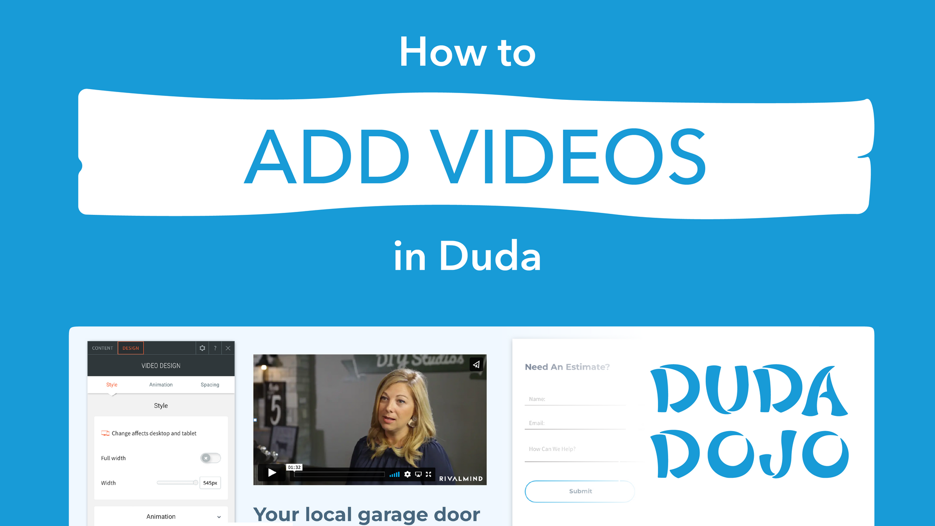 how to add videos in duda