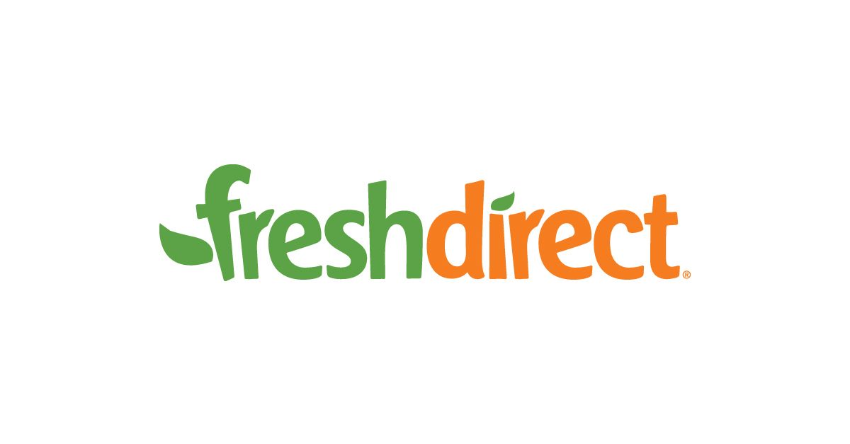 FreshDirect logo: green leaf next to the word