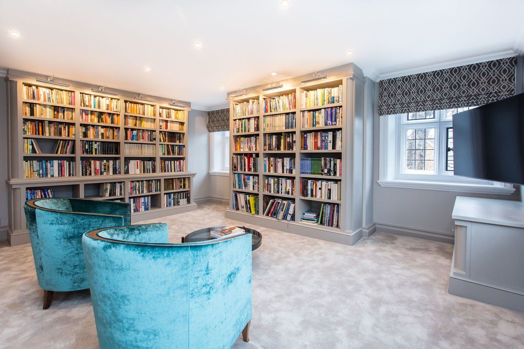 Luxury library interior design