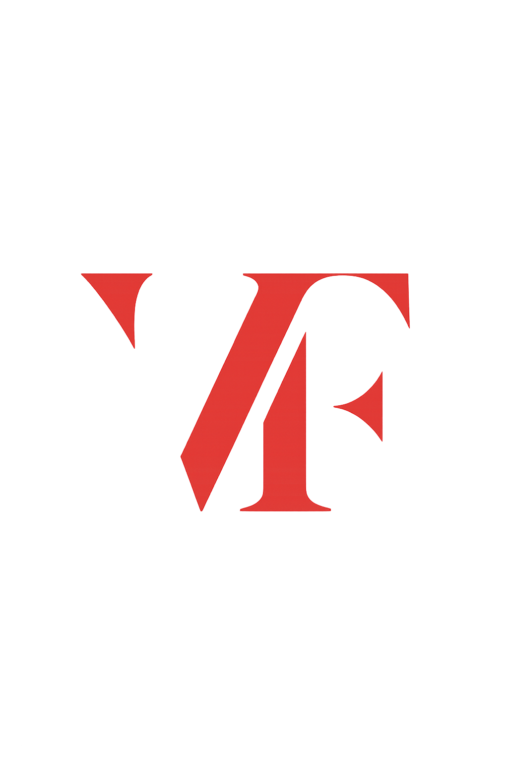 Red stylized letters 