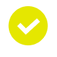 Yellow circle with white checkmark.