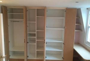 Fitted wardrobes with shelving