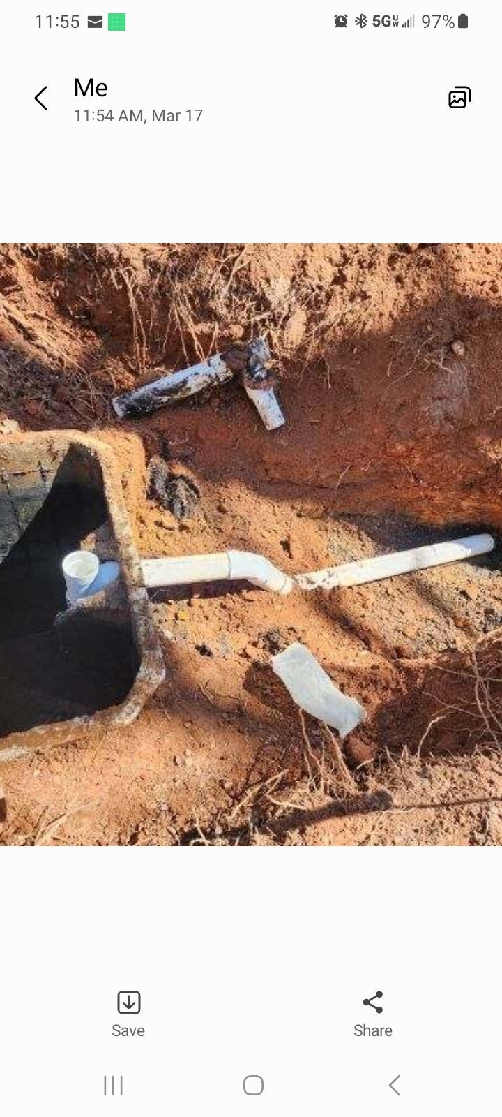 Underground White PVC Pipes