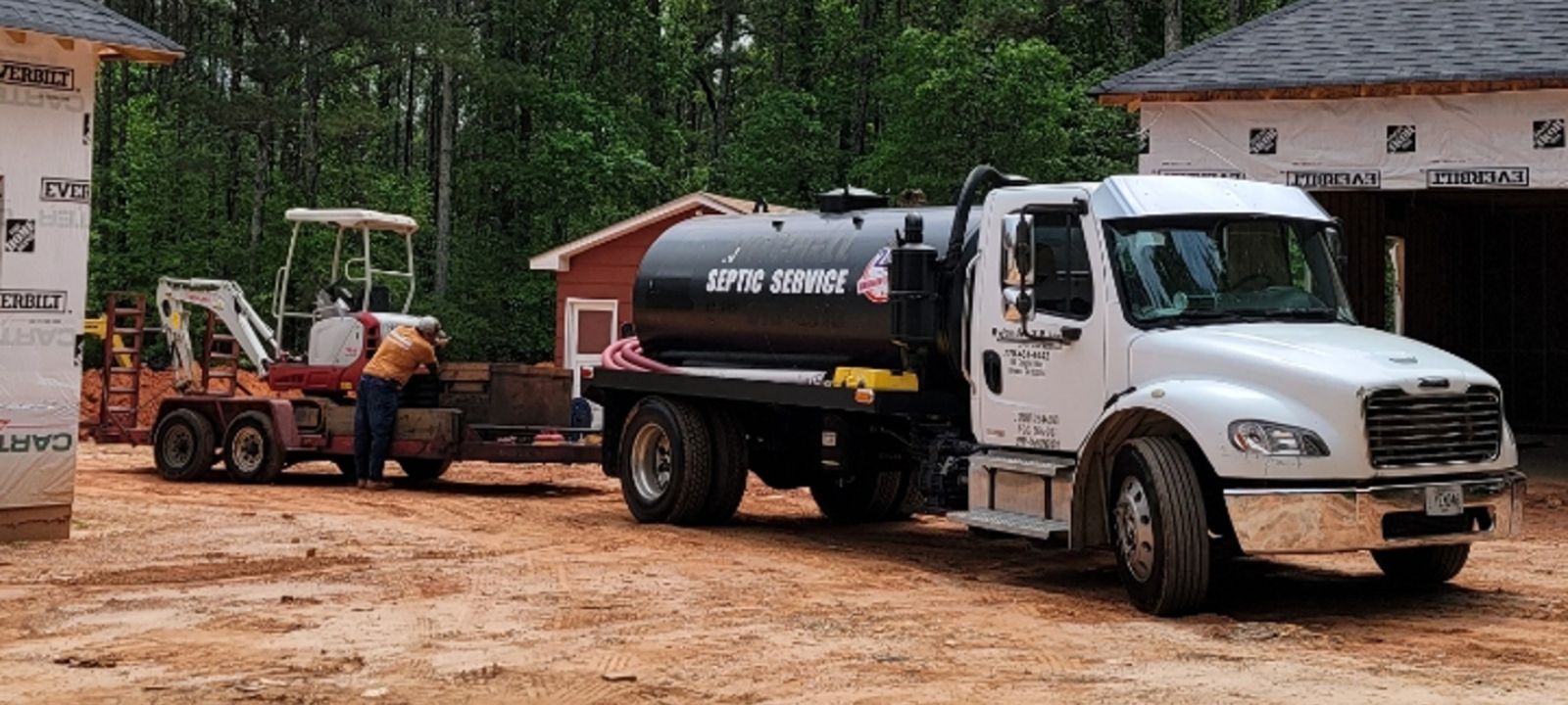 White Truck Hauling Vehicle