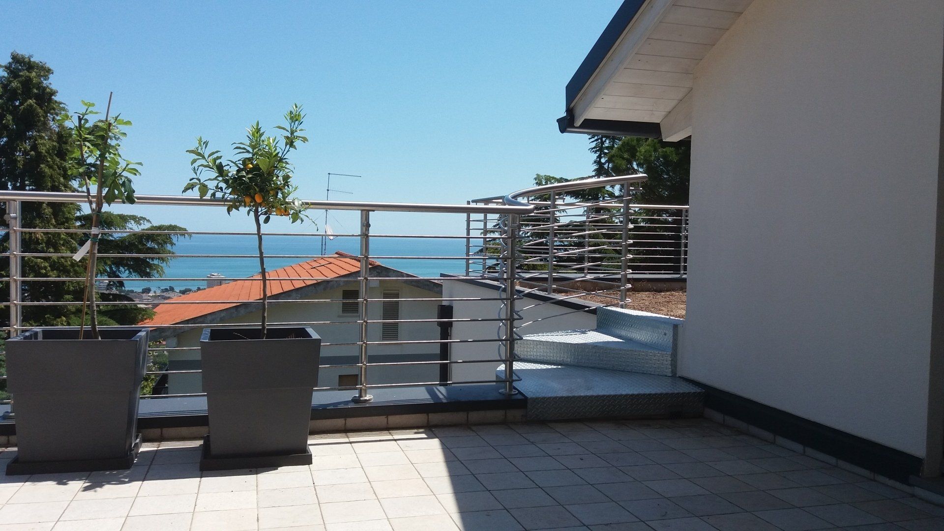 ringhiera moderna acciaio inox