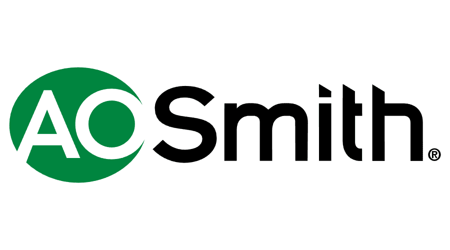 A green and black logo for a company called aosmith.