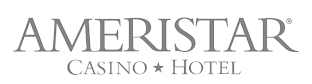 A black and white logo for ameristar casino hotel