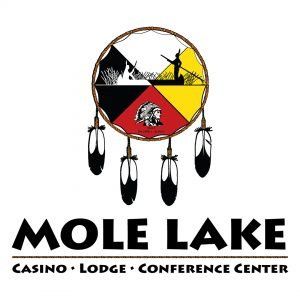 A logo for the mole lake casino lodge conference center