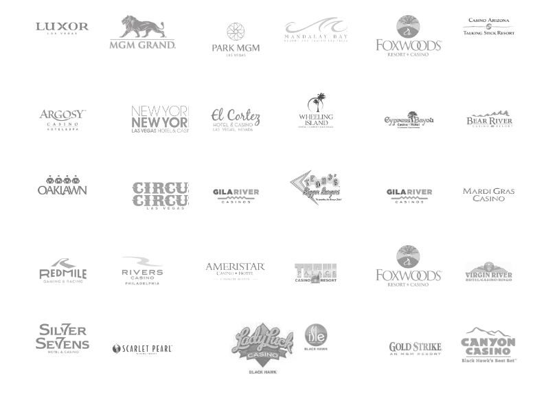 A bunch of logos on a white background.