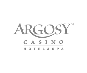Argosy casino hotel and spa logo on a white background