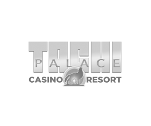 A black and white logo for palace casino resort
