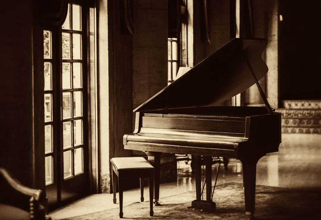 a vintage piano