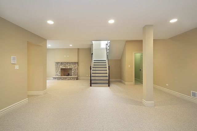 clean and empty house with a stairs