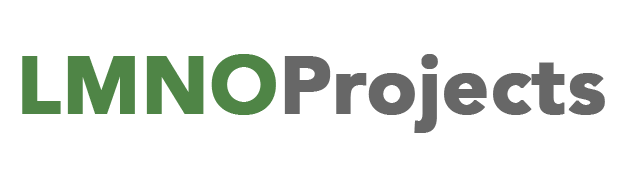 "LMNOProjects" logo in green and gray text.