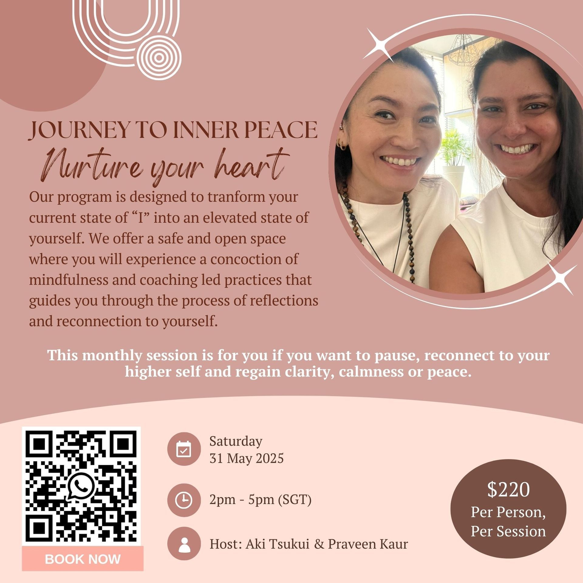A poster for a journey to inner peace nurture your heart