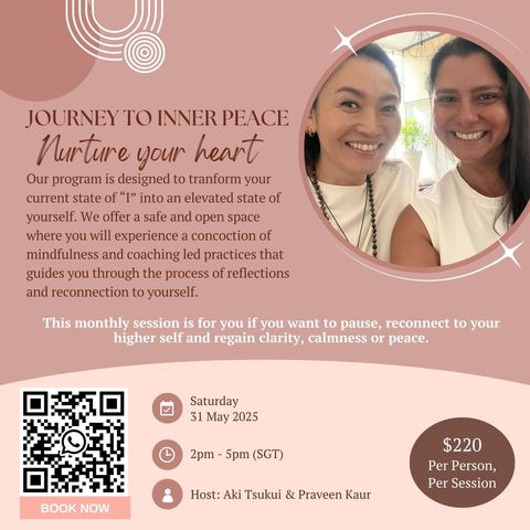 A poster for a journey to inner peace nurture your heart