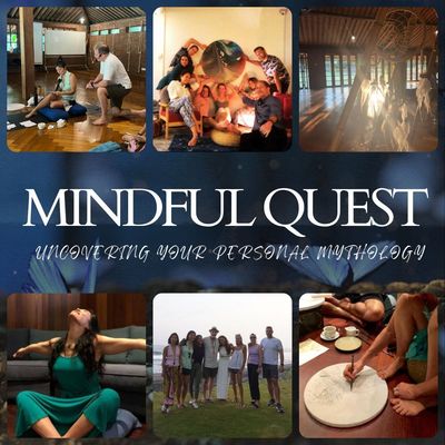 A poster for mindful quest uncovering your personal mythology