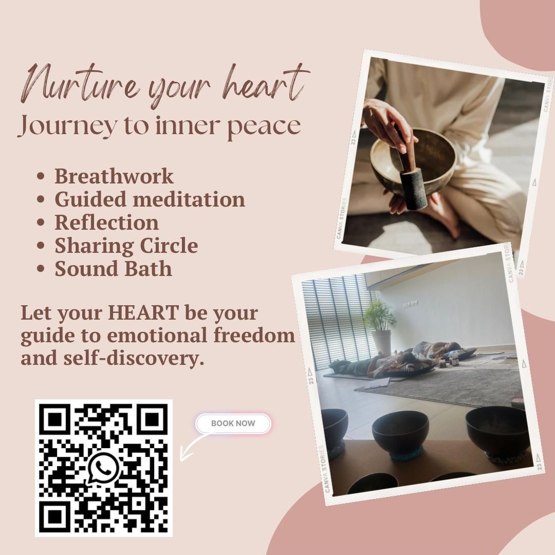 An advertisement for a journey to inner peace nurture your heart