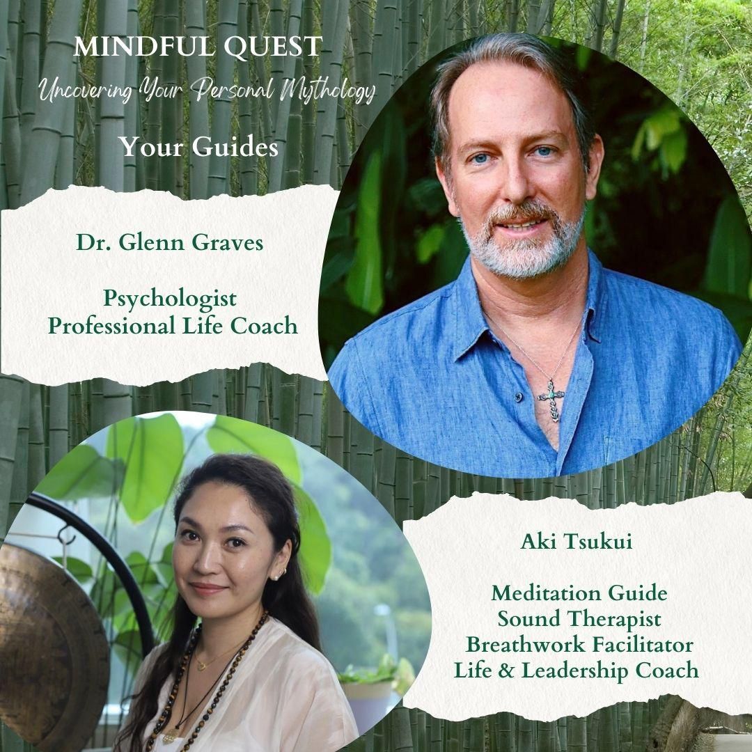 A man and a woman are on a poster for mindful quest