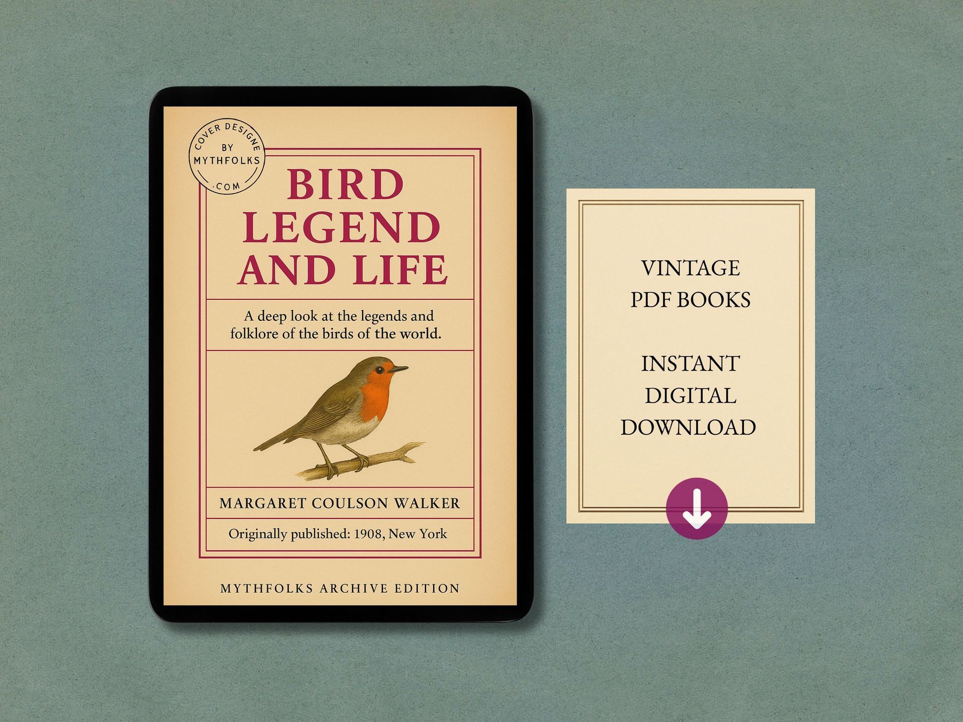 vintage style image showing old book on a tablet