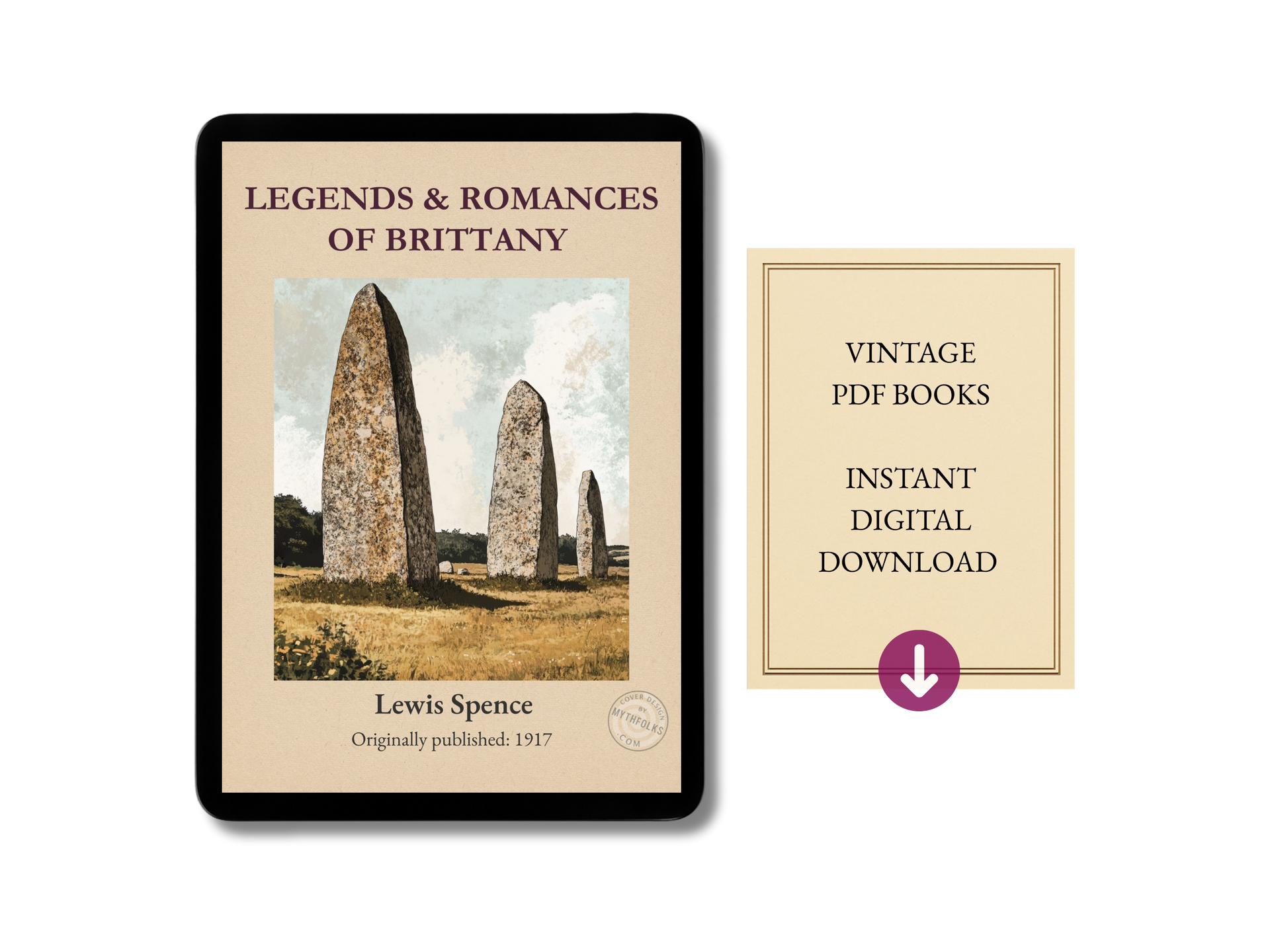 vintage style image showing old books on a tablet