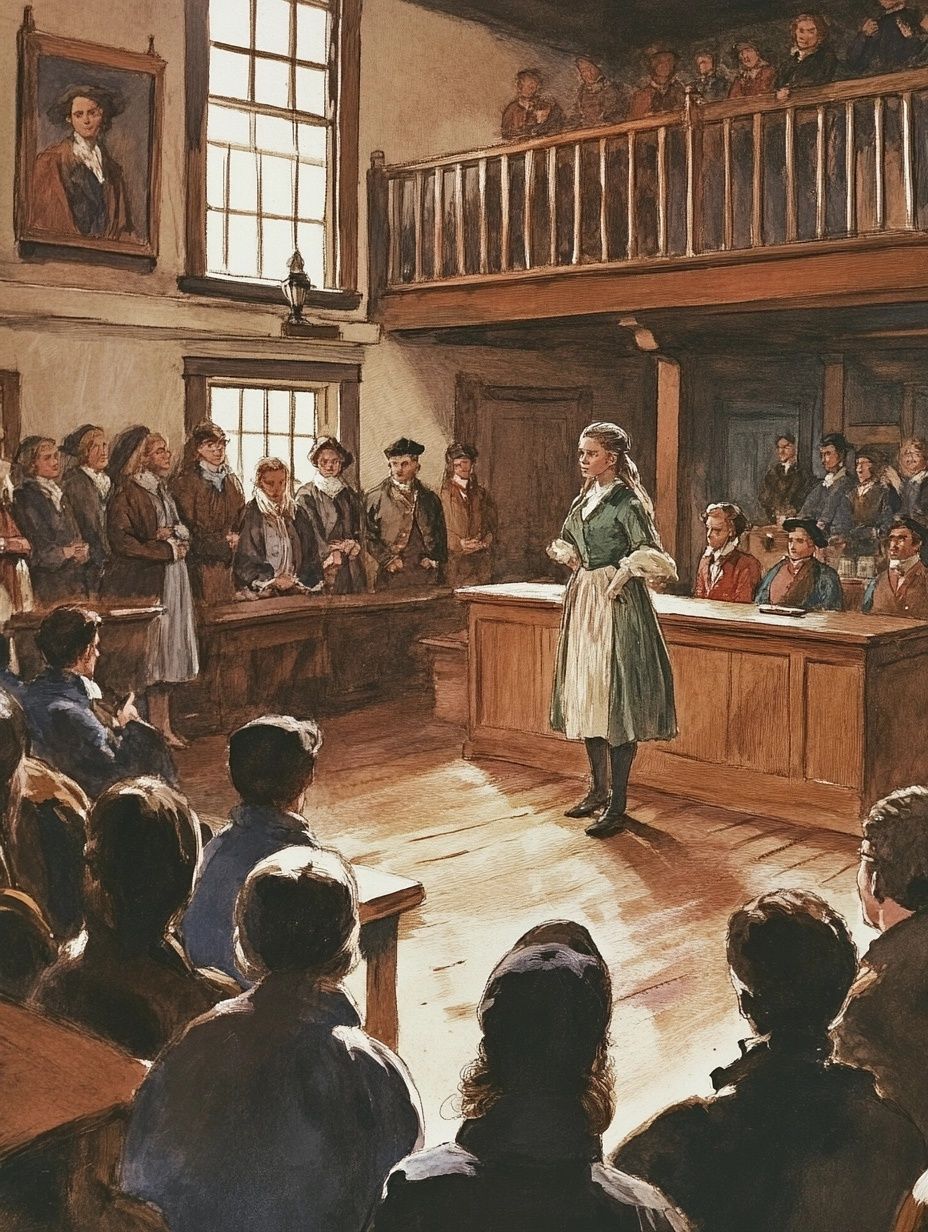 courtroom scene middle ages, witch trials
