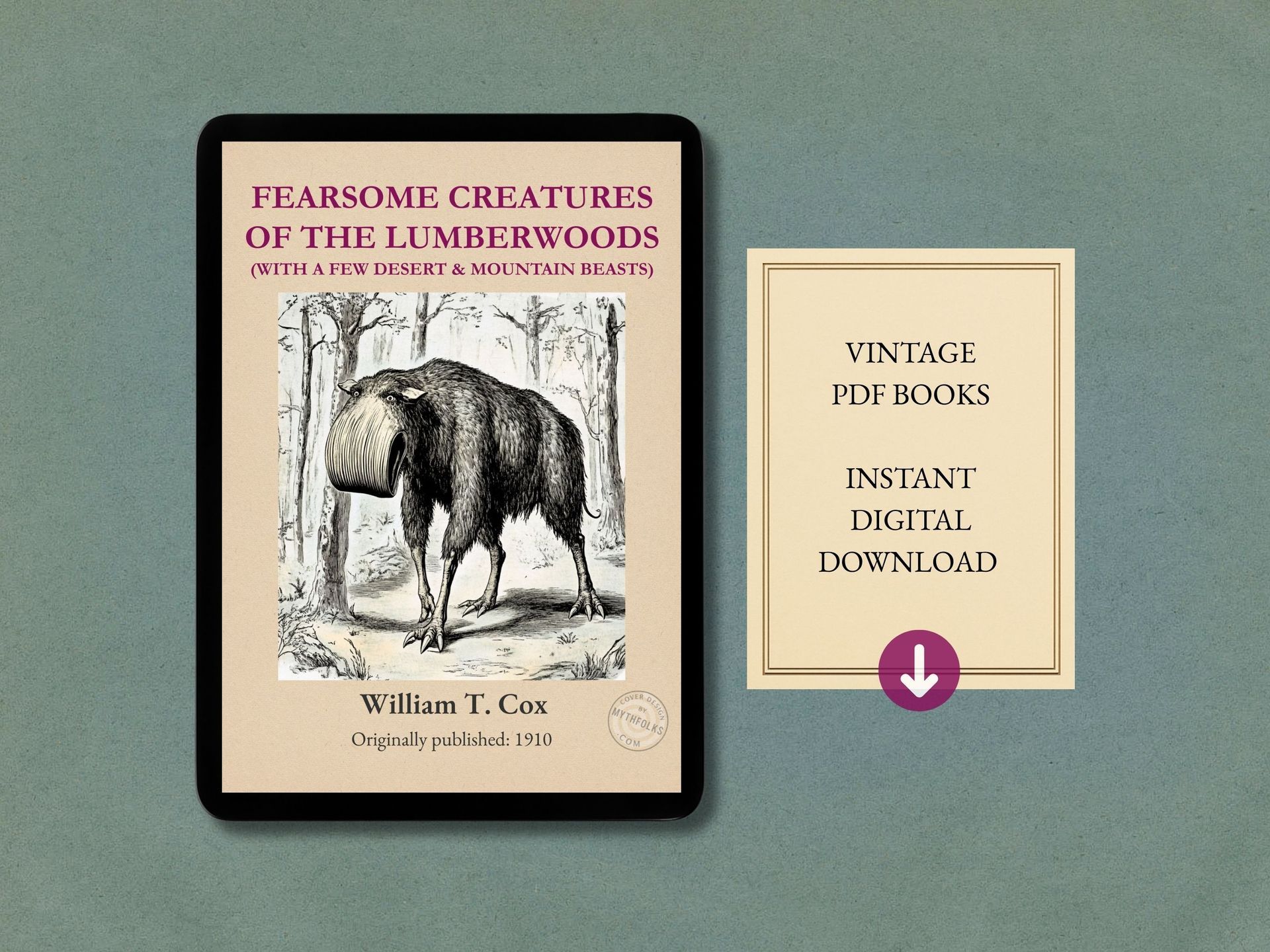 vintage style image showing old book on a tablet