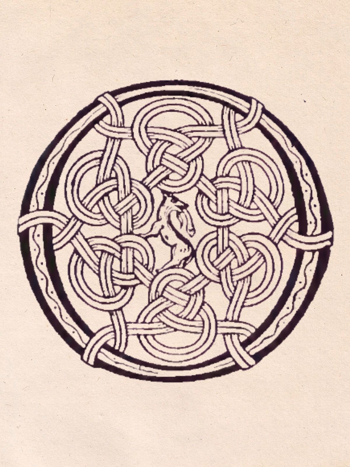 round Gaelic knot symbol