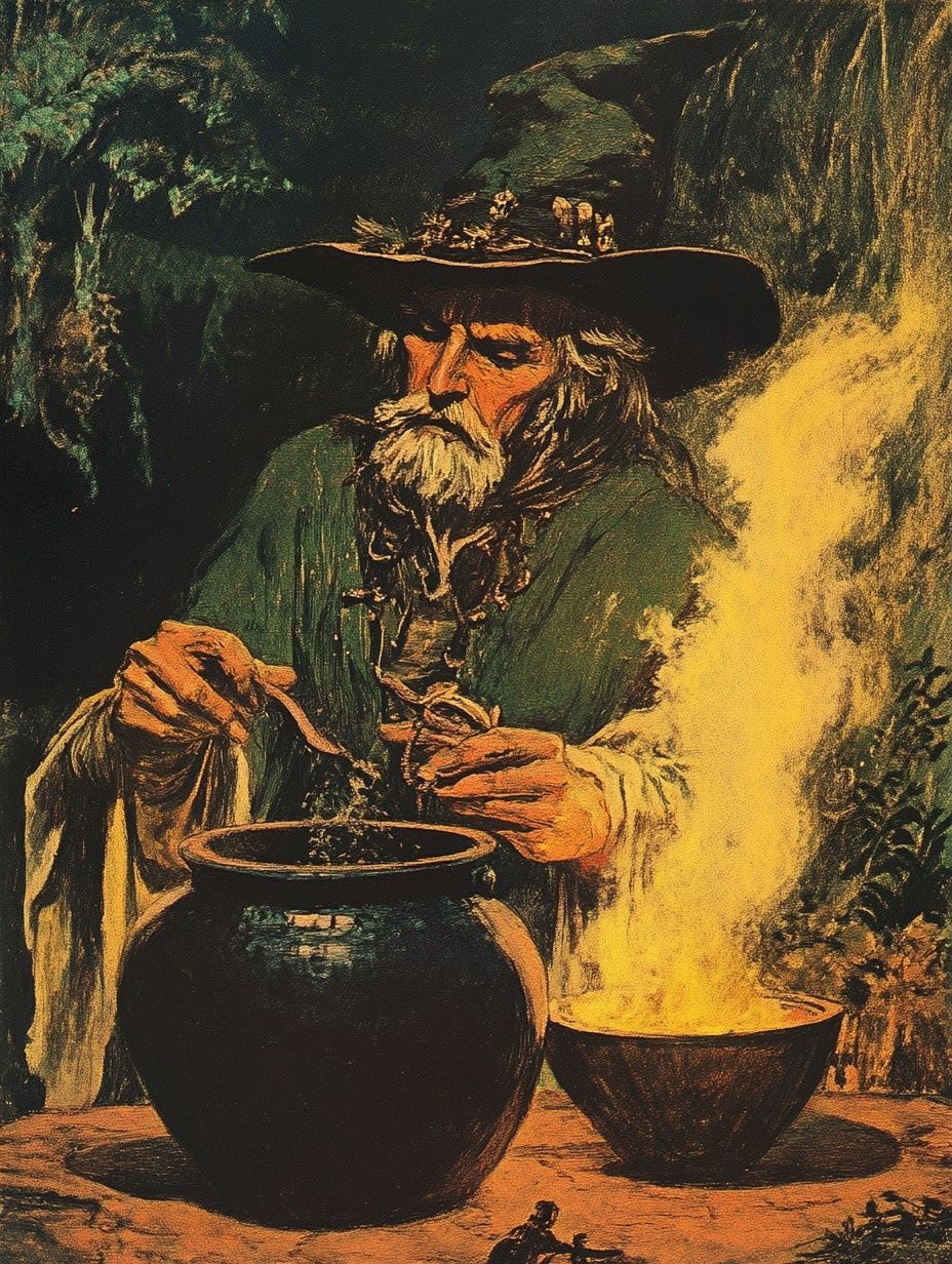 man sprinkles ingredients into pot